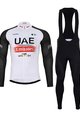 BONAVELO Tricou și pantaloni de iarnă de ciclism - UAE 2024 WINTER - negru/alb/roșu