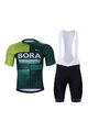 BONAVELO Tricoul și pantaloni scurți de ciclism - BORA 2024 - roșu/negru/verde