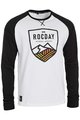 ROCDAY Tricou de ciclism cu mânecă lungă - CREST - alb/negru
