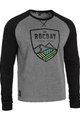 ROCDAY Tricou de ciclism cu mânecă lungă - CREST - negru/gri