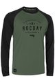 Rocday Tricou de ciclism cu mânecă lungă de vară - PATROL - negru/verde