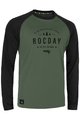 ROCDAY Tricou de ciclism cu mânecă lungă de vară - PATROL - negru/verde