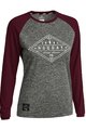 ROCDAY Tricou de ciclism cu mânecă lungă de vară - LINE LADY - gri/bordo