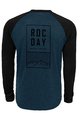 ROCDAY Tricou de ciclism cu mânecă lungă de vară - STAGE - negru/albastru