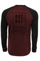 ROCDAY Tricou de ciclism cu mânecă lungă de vară - STAGE - roșu/negru