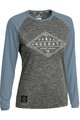 ROCDAY Tricou de ciclism cu mânecă lungă de vară - LINE LADY - albastru/gri