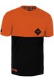 ROCDAY Tricou de ciclism cu mânecă scurtă - DOUBLE - portocaliu/negru