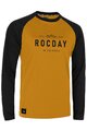 ROCDAY Tricou de ciclism cu mânecă lungă de vară - PATROL - negru/galben