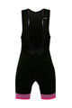 SANTINI Pantaloni scurți de ciclism cu bretele - GS KIDS - roz/negru