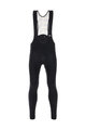 SANTINI Pantaloni de ciclism lungi cu bretele - SVOLTA WINTER - negru/portocaliu