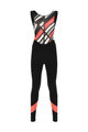 SANTINI Pantaloni de ciclism lungi cu bretele - CORAL RAGGIO LADY - negru/roz