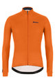 SANTINI Tricou de cilism pentru iarnă cu mânecă lungă - COLORE WINTER - portocaliu