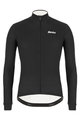 SANTINI Tricou de cilism pentru iarnă cu mânecă lungă - COLORE WINTER - negru