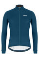 SANTINI Tricou de cilism pentru iarnă cu mânecă lungă - COLORE WINTER - albastru