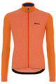 SANTINI Tricou și pantaloni de iarnă de ciclism - COLORE PURO WINTER - portocaliu/negru