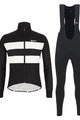 SANTINI Jachetă și pantaloni de iarnă de ciclism - COLORE BENGAL WINTER - alb/negru