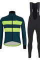 SANTINI Jachetă și pantaloni de iarnă de ciclism - COLORE BENGAL WINTER - albastru/negru