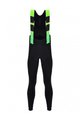 SANTINI Pantaloni de ciclism lungi cu bretele - COMMAND WINTER - verde/negru