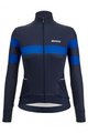 SANTINI Tricou și pantaloni de iarnă de ciclism - CORAL BENGAL+OMNIA W - negru/albastru