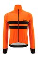 SANTINI Jachetă și pantaloni de iarnă de ciclism - COLORE HALO + LAVA - portocaliu/negru