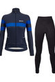SANTINI Tricou și pantaloni de iarnă de ciclism - CORAL BENGAL+OMNIA W - negru/albastru