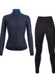 SANTINI Tricou și pantaloni de iarnă de ciclism - COLORE PURO+OMNIA W - albastru/negru