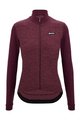 SANTINI Tricou de cilism pentru iarnă cu mânecă lungă - PURE LADY - bordo