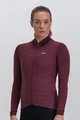 SANTINI Tricou de cilism pentru iarnă cu mânecă lungă - PURE LADY - bordo