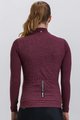 SANTINI Tricou de cilism pentru iarnă cu mânecă lungă - PURE LADY - bordo