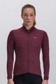 SANTINI Tricou de cilism pentru iarnă cu mânecă lungă - PURE LADY - bordo