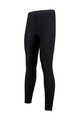 SANTINI Pantaloni de ciclism lungi fără bretele - FULL ZIP - ZIP UP - negru