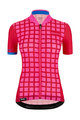SANTINI Tricou de ciclism cu mânecă scurtă - SLEEK GRIDO - albastru/roz