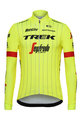 SANTINI Tricou de cilism pentru iarnă cu mânecă lungă - TREK SEGAFREDO 2018 - galben/negru