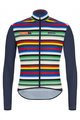SANTINI Jachetă rezistentă la vânt de ciclism - LA VUELTA 2021 SINTX - albastru/multicolor