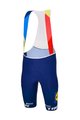 SANTINI Pantaloni scurți de ciclism cu bretele - LIDL TREK 2024 TEAM ORIGINAL - roșu/albastru