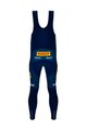 SANTINI Pantaloni de ciclism lungi cu bretele - LIDL TREK 2024 - albastru