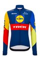 SANTINI Tricou de cilism pentru iarnă cu mânecă lungă - LIDL TREK 2024 - galben/roșu/albastru