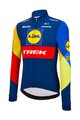 SANTINI Tricou de cilism pentru iarnă cu mânecă lungă - LIDL TREK 2024 - galben/roșu/albastru