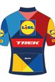 SANTINI Tricou de ciclism cu mânecă scurtă - LIDL TREK 2024 KIDS - galben/roșu/albastru