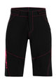 SANTINI Pantaloni scurți de ciclism fără bretele - SELVA MTB LADY - negru/roz