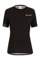 SANTINI Tricou de ciclism cu mânecă scurtă - SASSO MTB LADY - negru/roz