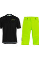 SANTINI Tricoul și pantalonii de ciclism MTB - SASSO MTB - verde/negru