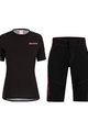 SANTINI Tricoul și pantalonii de ciclism MTB - SASSO MTB LADY - roz/negru