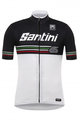 SANTINI Tricou de ciclism cu mânecă scurtă - BEAT - negru/alb