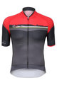 SANTINI Tricou de ciclism cu mânecă scurtă - SLEEK PLUS - negru/roșu