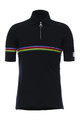 SANTINI Tricou de ciclism cu mânecă scurtă - UCI RAINBOW WOOL - curcubeu/negru