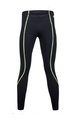 SANTINI Pantaloni de ciclism lungi fără bretele - WORUN - negru/galben