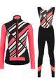 SANTINI Tricou și pantaloni de iarnă de ciclism - CORAL R. LADY WINTER - negru/roz