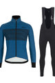 SANTINI Jachetă și pantaloni de iarnă de ciclism - COLORE WINTER III - albastru/negru