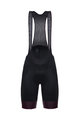SANTINI Pantaloni scurți de ciclism cu bretele - SCATTO  - negru/bordo